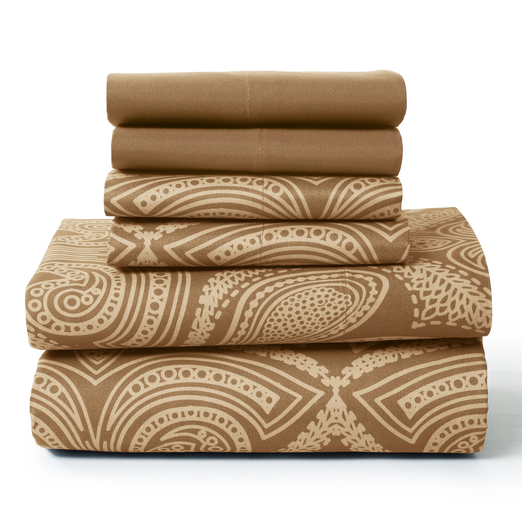 6Pc Paisley Sheet Set – Soft Microfiber, Wrinkle-Free