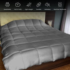 1 Piece Fluffy Duvet Insert with Box Stitch Design comforter