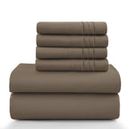 6Pc Solid Bed Sheet Set