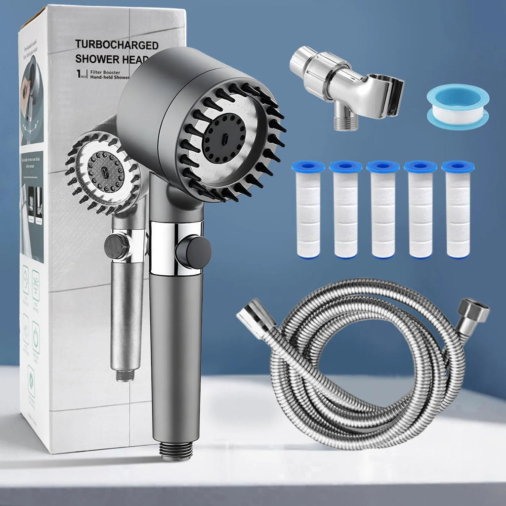 High Pressure Filtered Shower Head with Handheld 3 Spray Modes