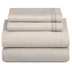3 Piece Ultra-Soft Microfiber Bed Sheets with Flat Sheet