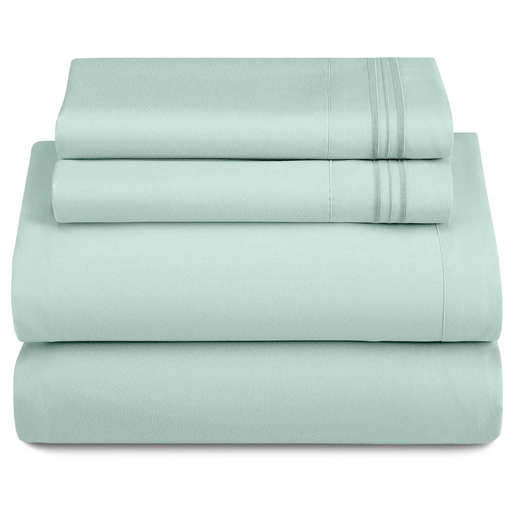 3 Piece Ultra-Soft Microfiber Bed Sheets with Flat Sheet