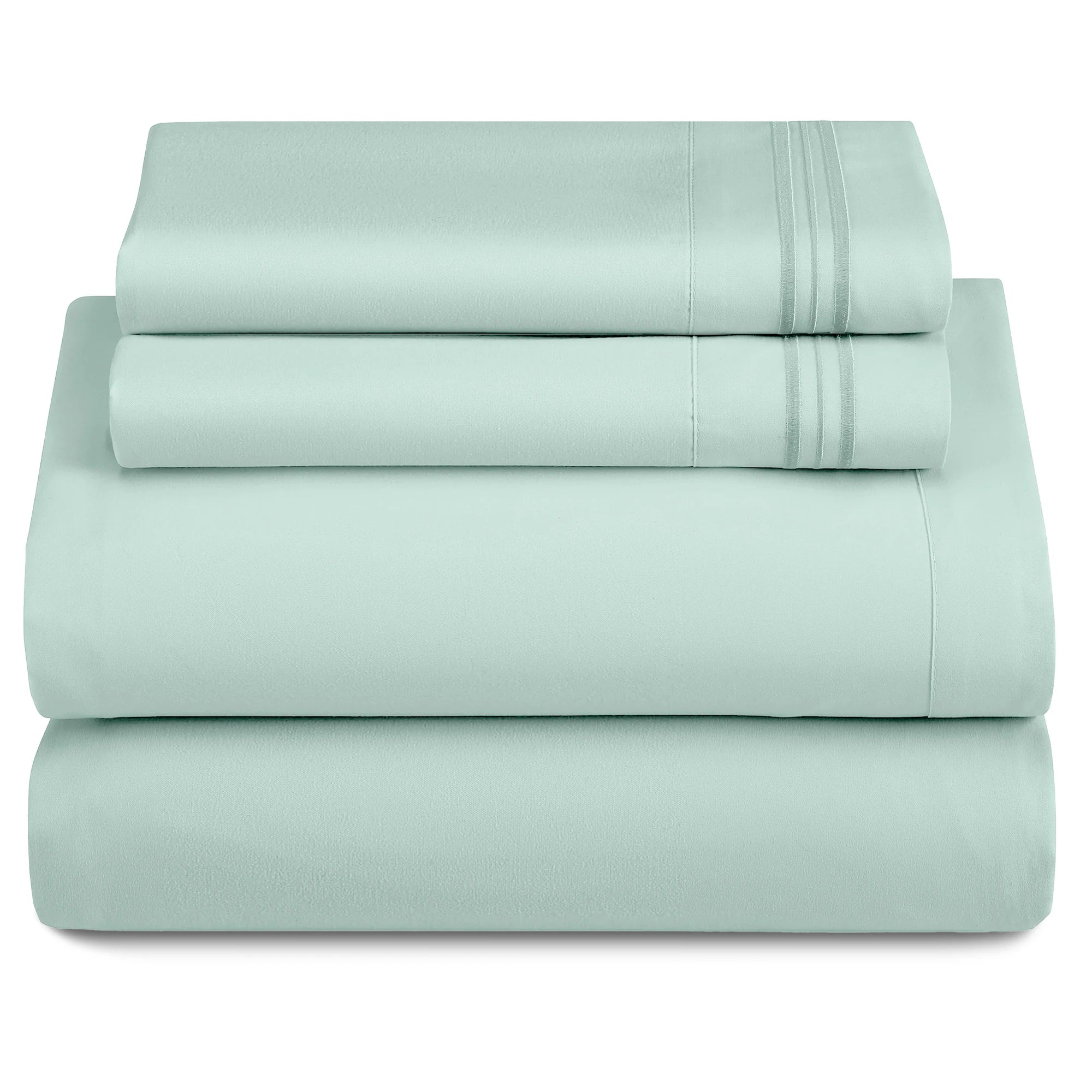3 Piece Ultra-Soft Microfiber Bed Sheets with Flat Sheet