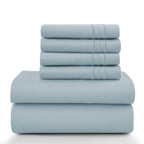 6Pc Solid Bed Sheet Set