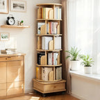 Small Space-Saving 6 Tier Rotating Bookshelf 360°