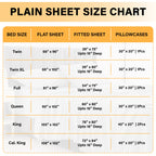 6Pc Solid Bed Sheet Set