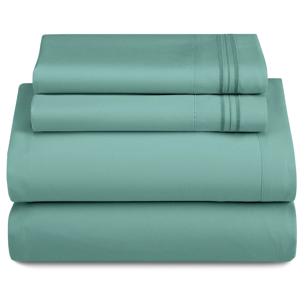 3 Piece Ultra-Soft Microfiber Bed Sheets with Flat Sheet