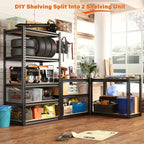 60/72 Inch Heavy-duty Metal Storage Rack, With A Load-bearing Capacity Of 2000 Pounds Per Layer,