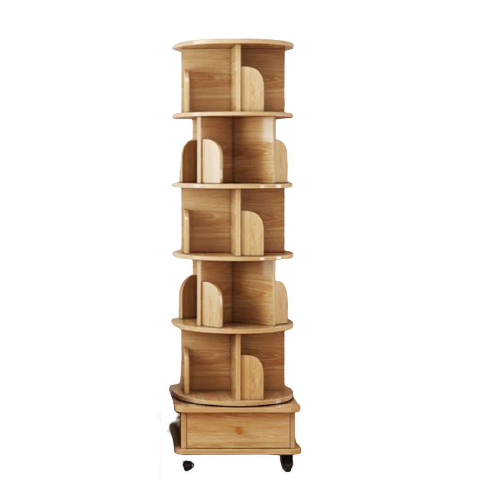 Small Space-Saving 6 Tier Rotating Bookshelf 360°