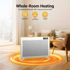 1500W Convection Panel Heater Under Desk Freestanding Wall Mountable Quiet Infrared Space Heater Energy Efficient Smart WiFi App