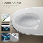 Smart Toilet with Built-in Bidet, AUTO Open/Close, Warm Water Sprayer, AUTO Dual Flush,
