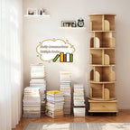 Small Space-Saving 6 Tier Rotating Bookshelf 360°