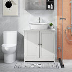 Traditional Under Sink Storage Cabinet White Bathroom Vanity with 2 Doors
