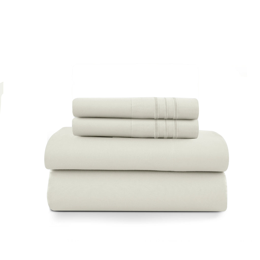3 Piece Ultra-Soft Microfiber Bed Sheets with Flat Sheet