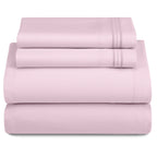 3 Piece Ultra-Soft Microfiber Bed Sheets with Flat Sheet