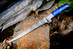 Custom Handmade Angling Knife – Damascus Steel Blade & Resin Handle