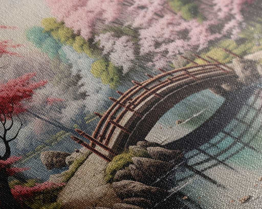 Japanese Print, Landscape Wall Art, Cherry Blossom Wall Art