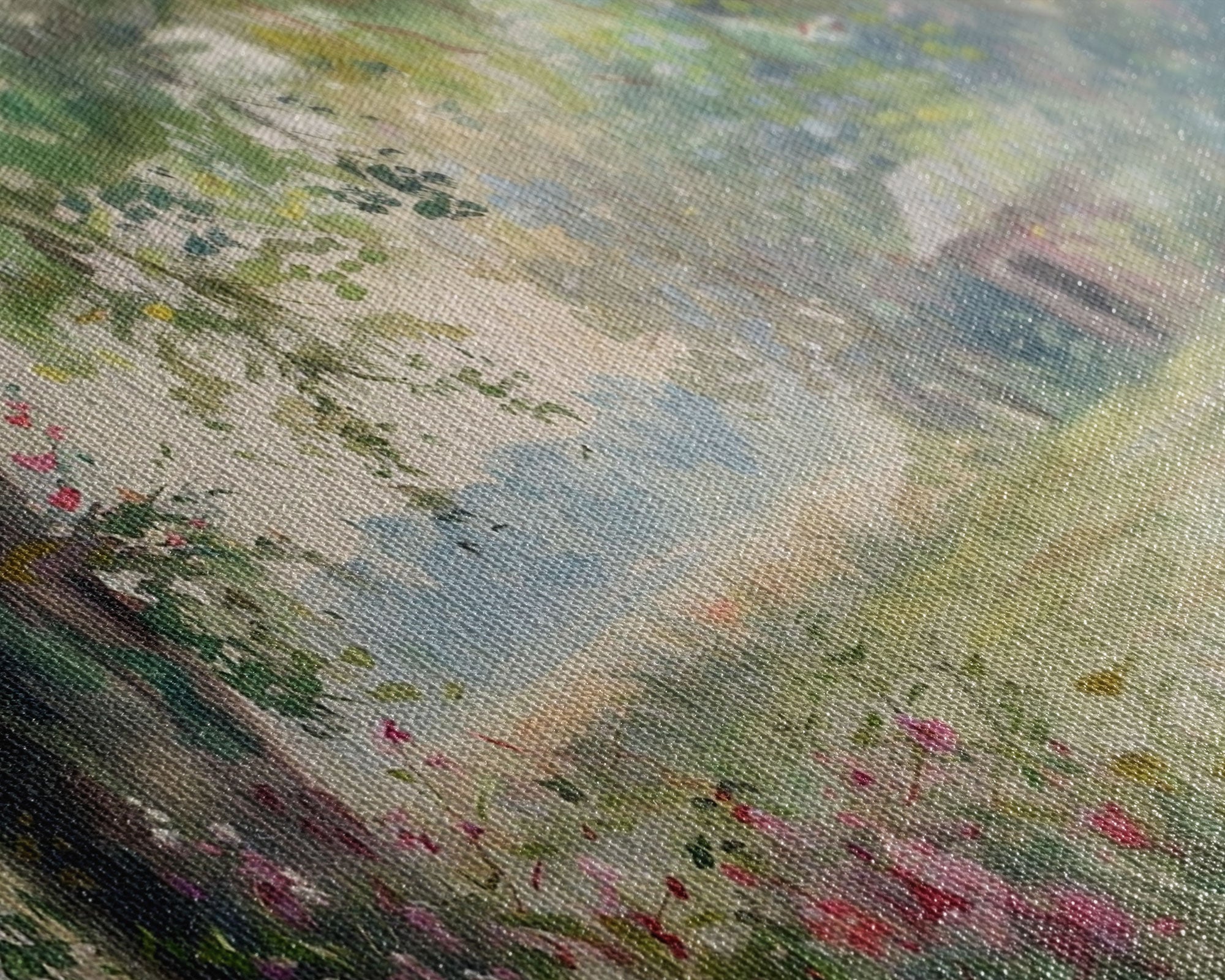 Painting Of An Old Farmhouse In The Spring,