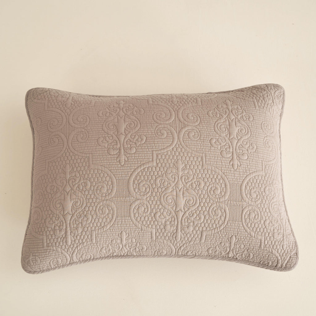Neutral Taupe Beige Sandy Elegant Matelasse Cotton Quilted Bedspread Set