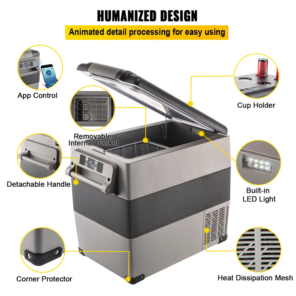 20L 22L 35L 45L 55L Car Refrigerator Mini Fridge Freezer Portable Compressor Cooler DC 110-240V Ice Box for Camping