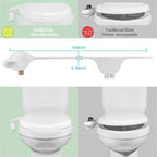 SAMODRA Toilet Bidet Ultra-Slim Bidet Toilet Seat Attachment With Brass Inlet Adjustable Water Pressure Bathroom Hygienic Shower