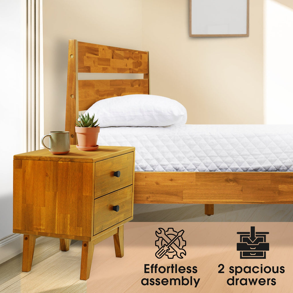 Silvia Solid Wood Nightstand