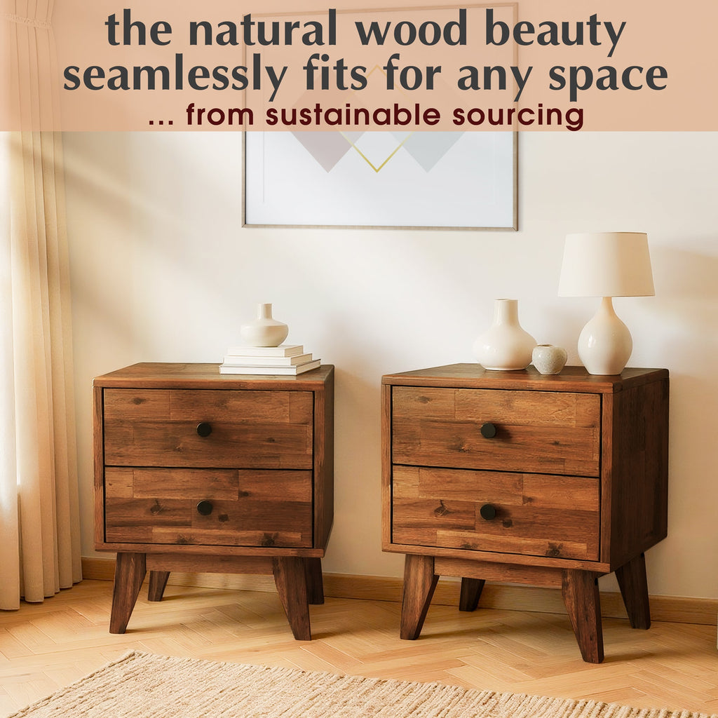 Silvia Solid Wood Nightstand