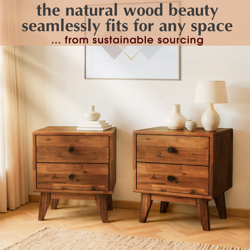 Silvia Solid Wood Nightstand