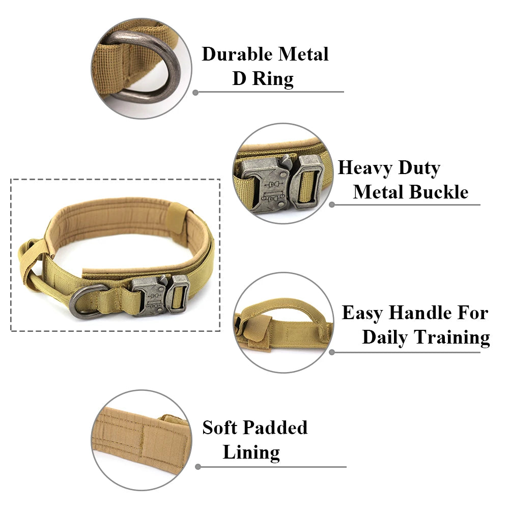 Dog Collar And Leash Set Control Handle Pet Lead Collar For Small Big Dogs