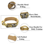 Dog Collar And Leash Set Control Handle Pet Lead Collar For Small Big Dogs