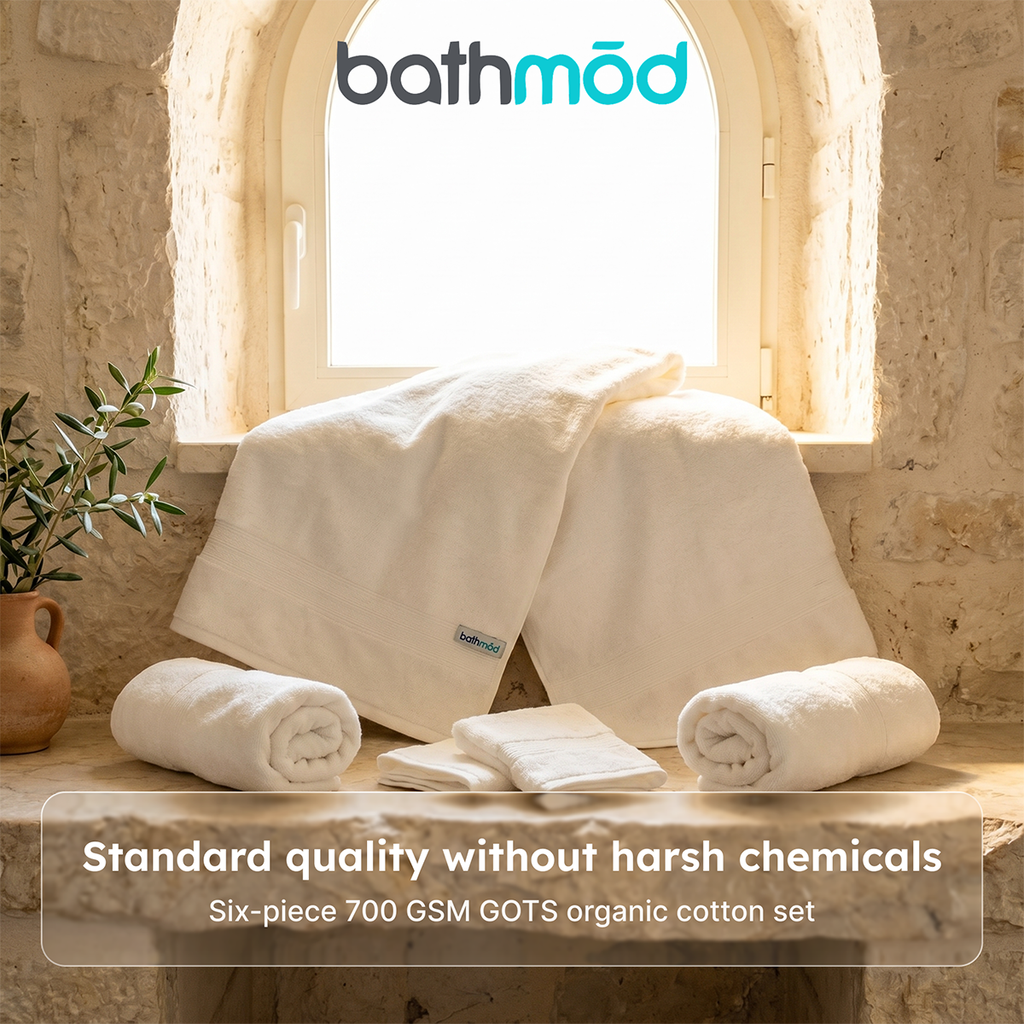 Luxury Organic Bath Six Piece Towel Set