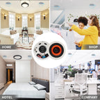 600W 2-Way Flush Mount Speakers System With Wall Amplifier Receiver