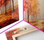 Fall Decor, 3 Piece Wall Art Set, Autumn Forest Oil Painting Canvas Prints