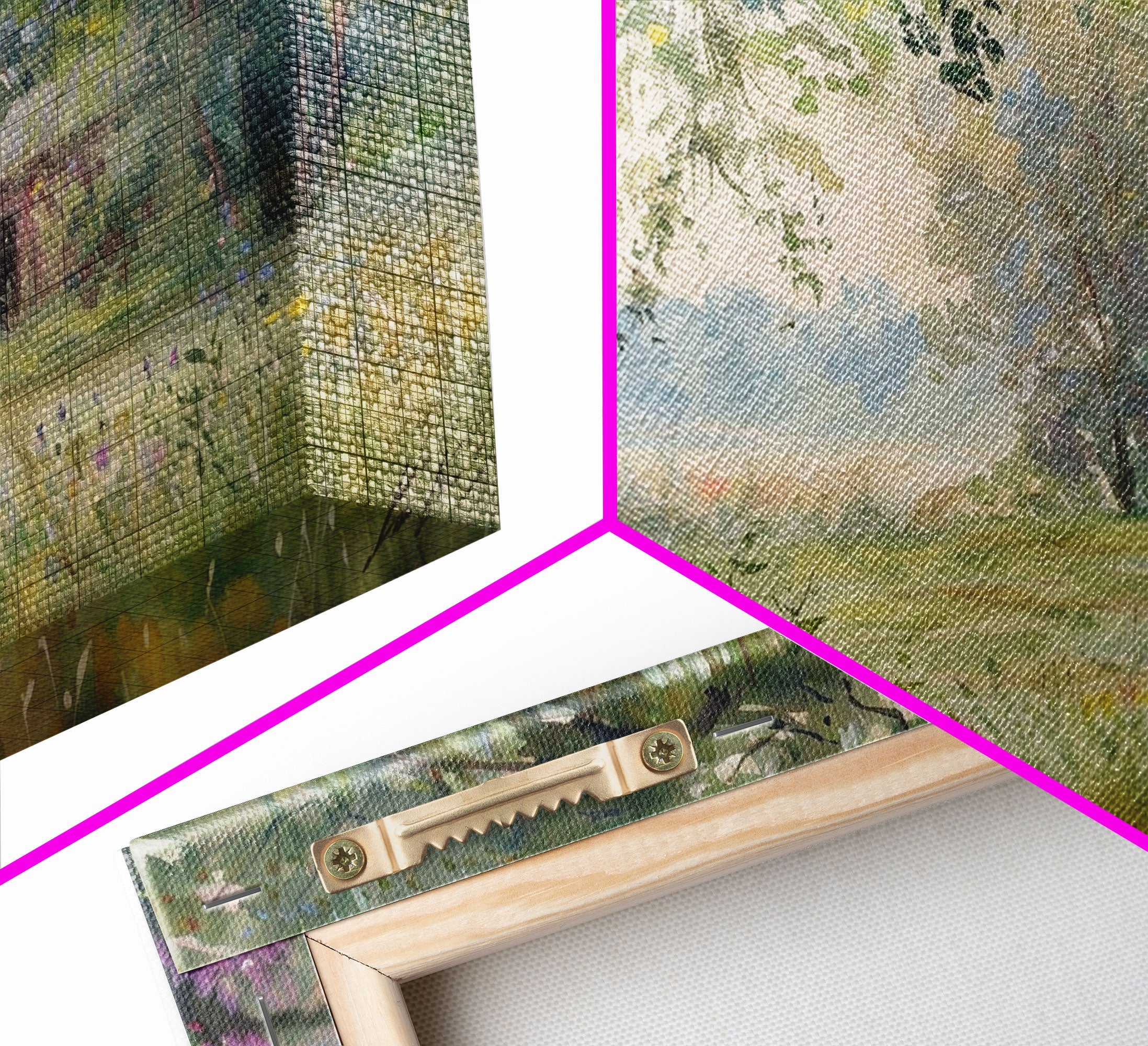 Painting Of An Old Farmhouse In The Spring,