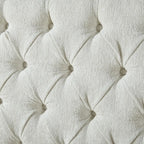 Chenille Upholstered Sleigh Bed with Scroll Wingback Headboard & Footboard/Button,