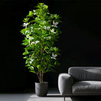 82-144cm Large Artificial Ficus Tree Fake Magnolia Plants Branch Tall Banyan Tree Faux Nandina Tree Rubber For Home Garden Decor