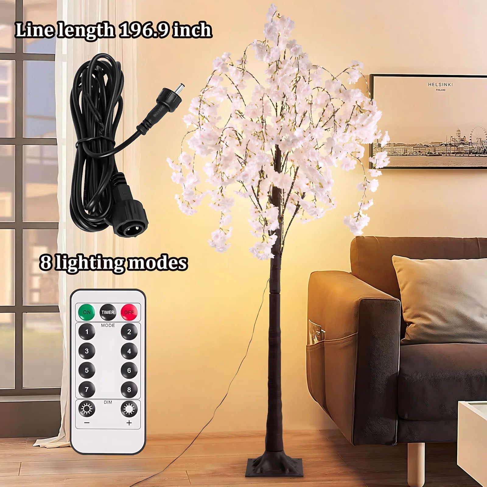 Cherry Blossom Tree Light, 6ft
