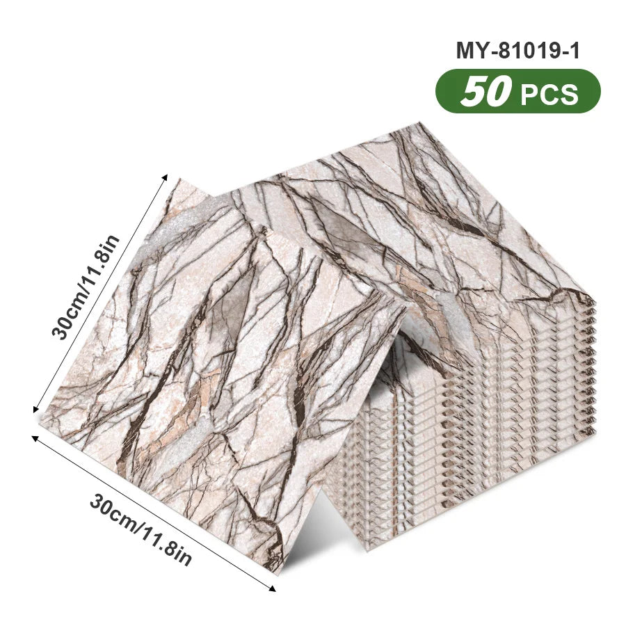 50pcs SXP Floor Sticker Peel and Stick 11.81x11.81in Self adhesive Wall Stickers Easy DIY 1.5mm thick Applies to any indoor