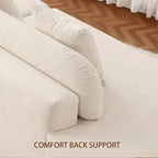 130” Boneless Sectional Modern Curved Sofa Comfy Cloud Couch