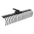 Tow Behind Landscape Rake 60"Tow Dethatcher with 21 Steel Coil Tines