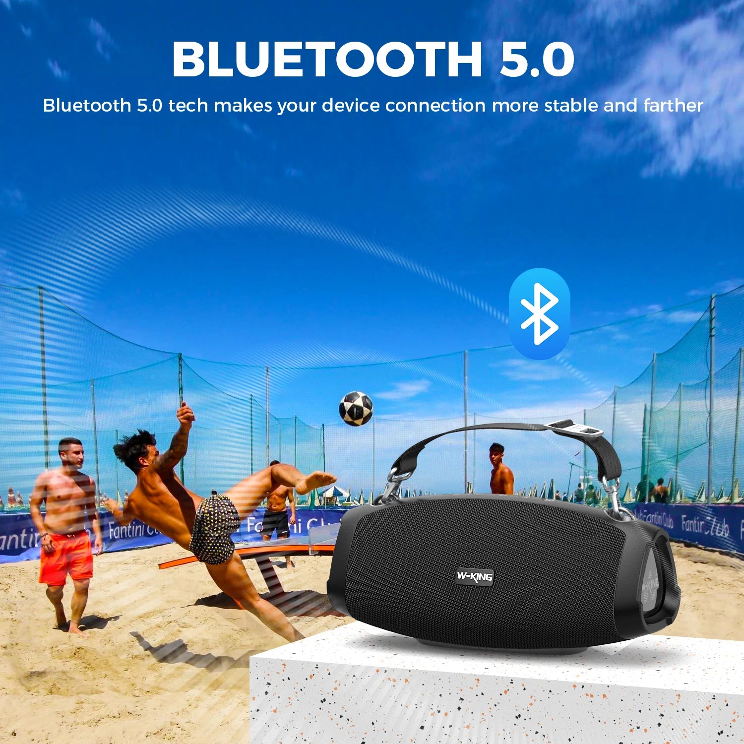 70W Portable Loud Bluetooth Speakers with Wireless Microphone,