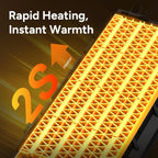 Portable 1500W Ceramic Space Heater with Thermostat, Safe Indoor Heater for Desk, Office, Home – Overheat & Tip-Over Protection