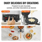 Commercial Egg Bubble Waffle Maker 1400W Non-Stick Stainless Steel