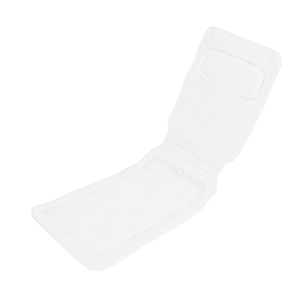 125*36cm Bathtub Mat White Bathtub Mat with Pillow
