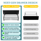 Full/Queen/King Velvet Storage Bed Frame with Adjustable Vertical Channel Headboard,4 Large Drawers, No Box Spring Needed