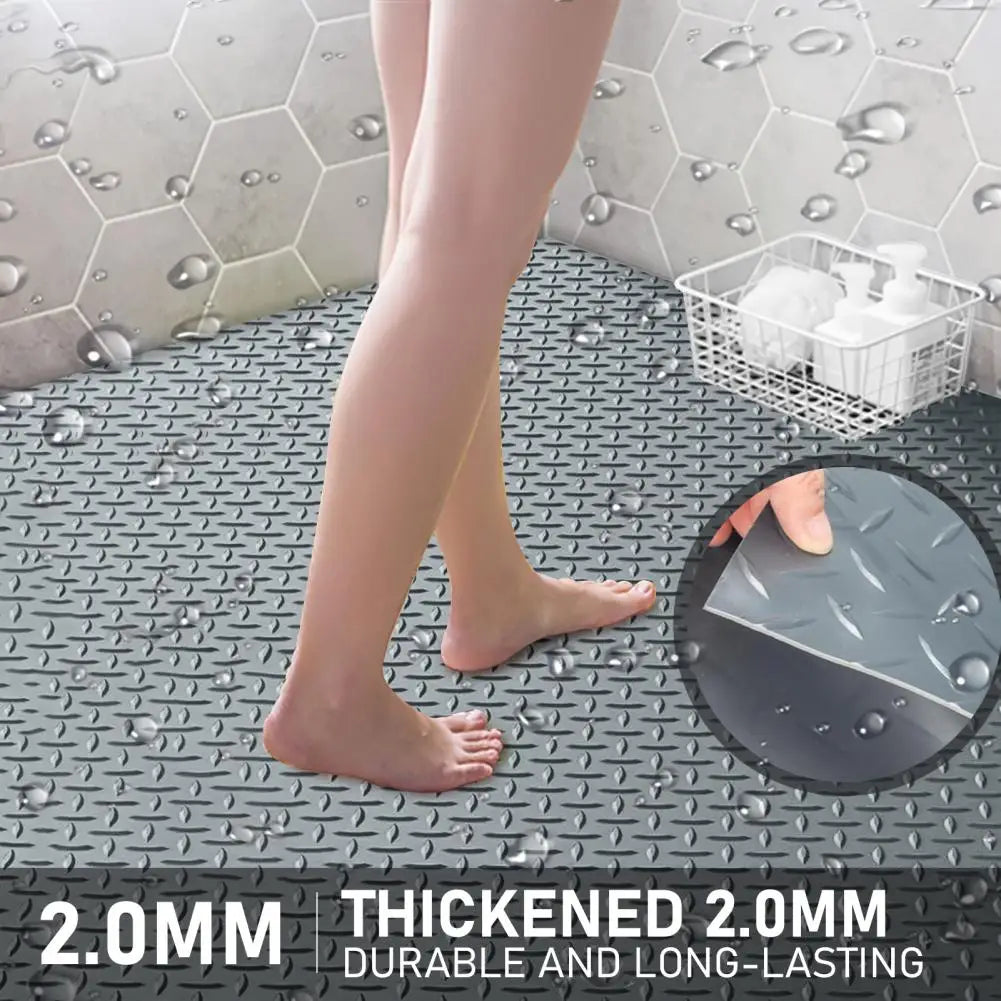 20ft 2mm Thick PVC Floor Mat Roll,  Non-Slip, Waterproof & Easy to Clean - Ideal for Kitchen, Bathroom, Garage, Swimming Pool