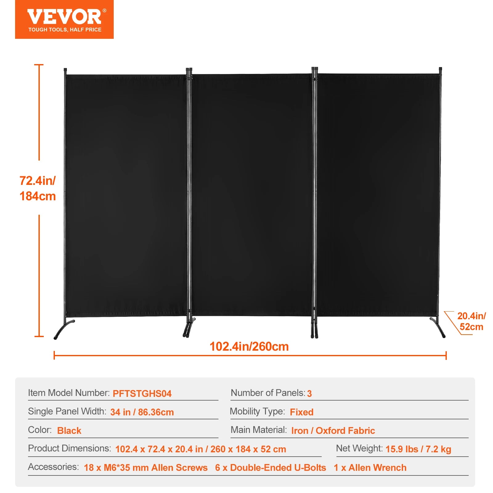 3/4/6 Folding Privacy Screen and Portable Freestanding