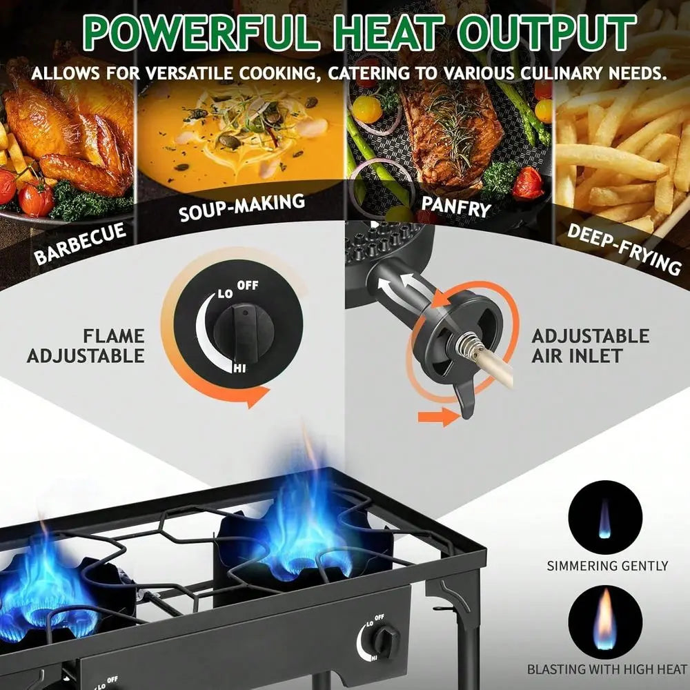 Burner Propane Gas Stove For Outdoor Cooking, 150,000 BTU