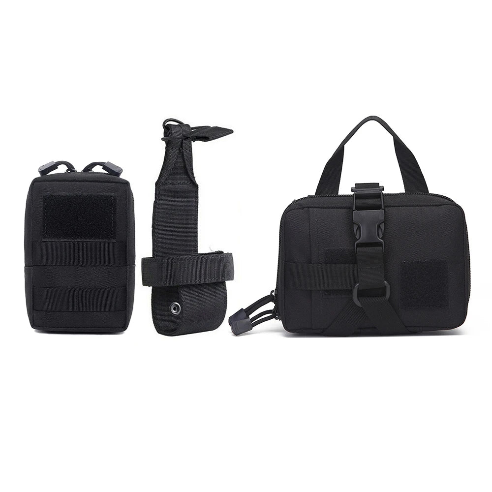 Set Molle Pouches Belt Attaching on Harness