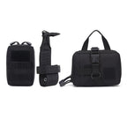 Set Molle Pouches Belt Attaching on Harness